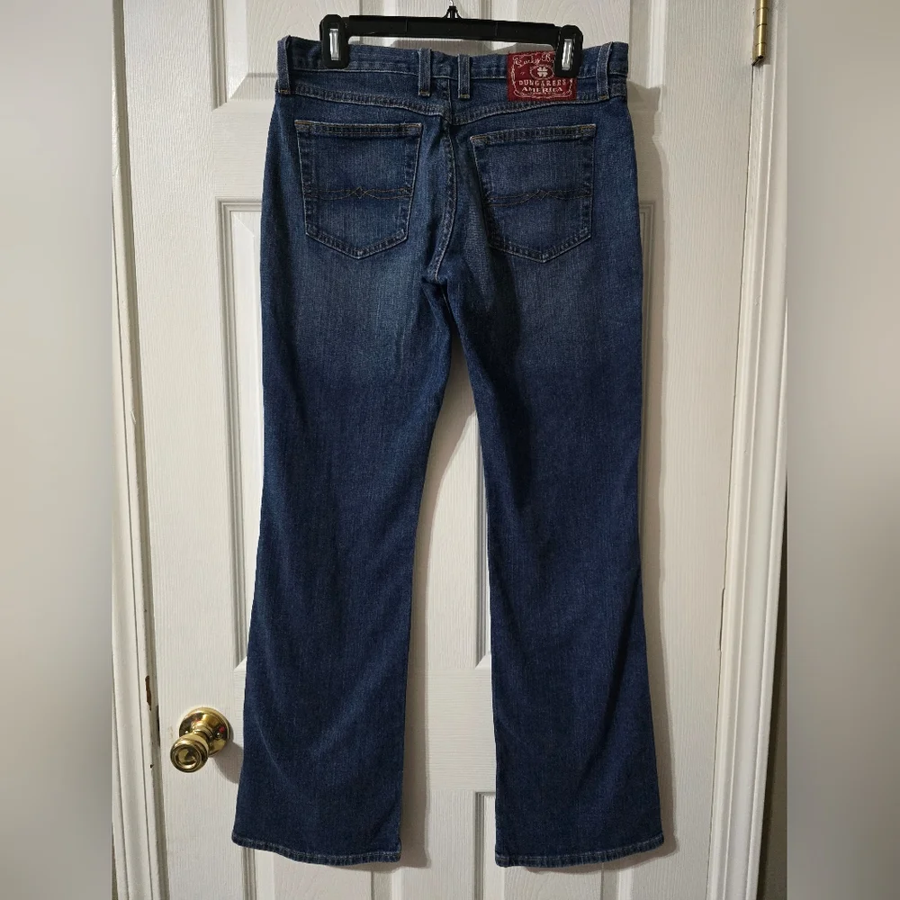 Y2K Lucky Brand Mid-Rise Flare Jeans, Medium-Dark Wash, Size 8, EUC!